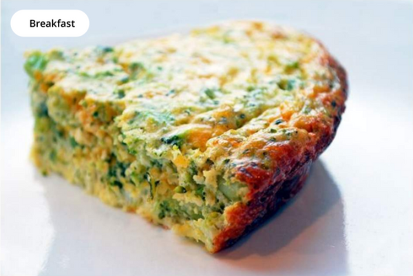 Crustless Broccoli, Egg and Cheese Quiche