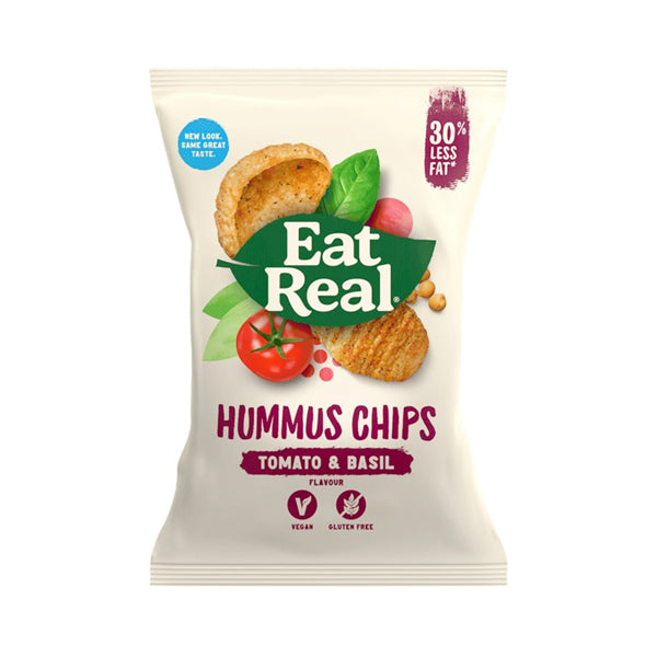 Eat Real Hummus Chips Tomato & Basil 45g x2