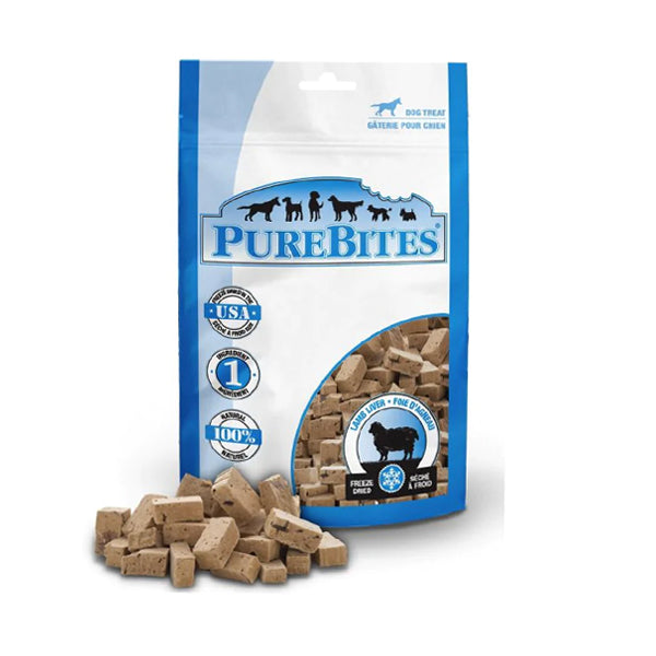 PureBites Lamb Liver Dried Dog Treats 95g