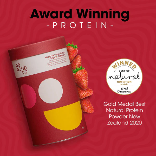 Go Good Whey Protein + Organic Strawberry 500g