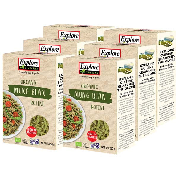 Explore Cuisine Organic Mung Bean Rotini 250g X 6