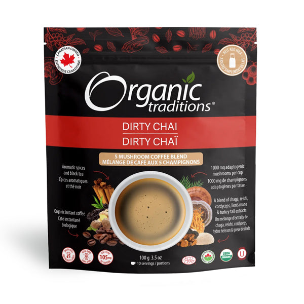 Organic Traditions Dirty Chai Mushroom Coffee 100g