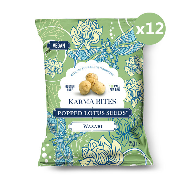 Karma Bites Wasabi Popped Lotus Seeds 25g x12 