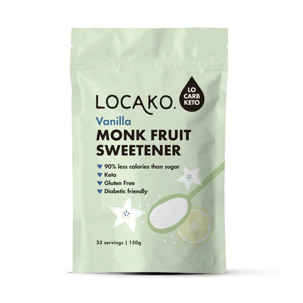 Locako Vanilla Monk Fruit Sweetener 150g [Keto-friendly]
