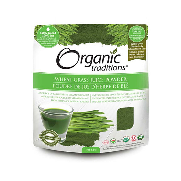 Organic Traditions Wheatgrass Juice Powder 150g